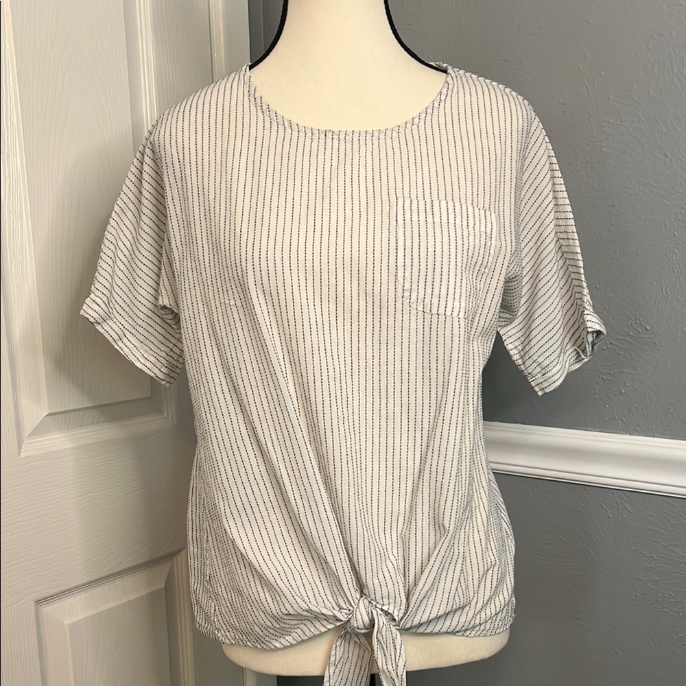 Fat Face EUC Tie Front Striped Top